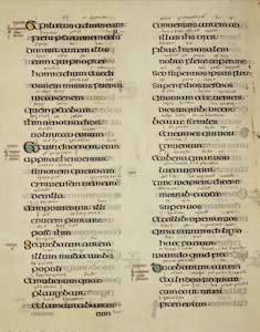 Lindisfarne Gospels, Luke 23:24-32