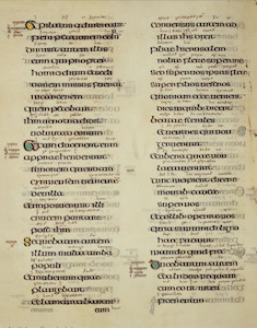 Lindisfarne Gospels, Luke 23:24-32